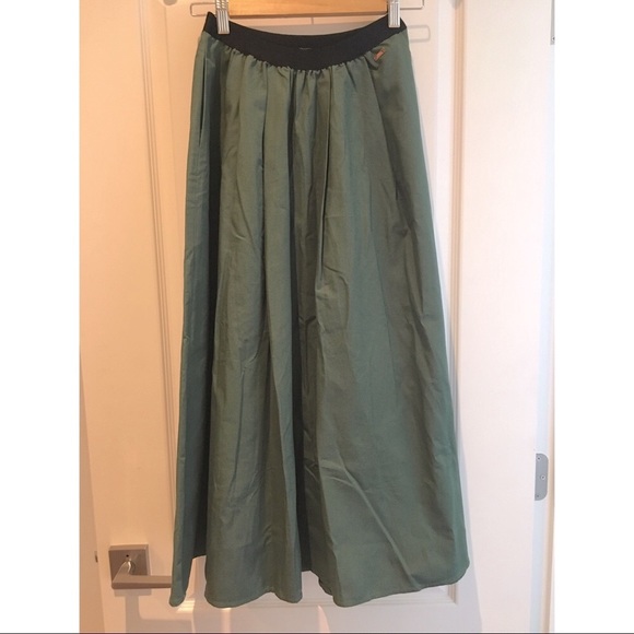 Armani Exchange Green Cotton Midi Length Skirt - Picture 5 of 12